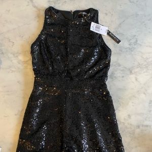 Girls Size 10 Black Sequin Romper - Miss Behave Girls - Never Worn with Tags